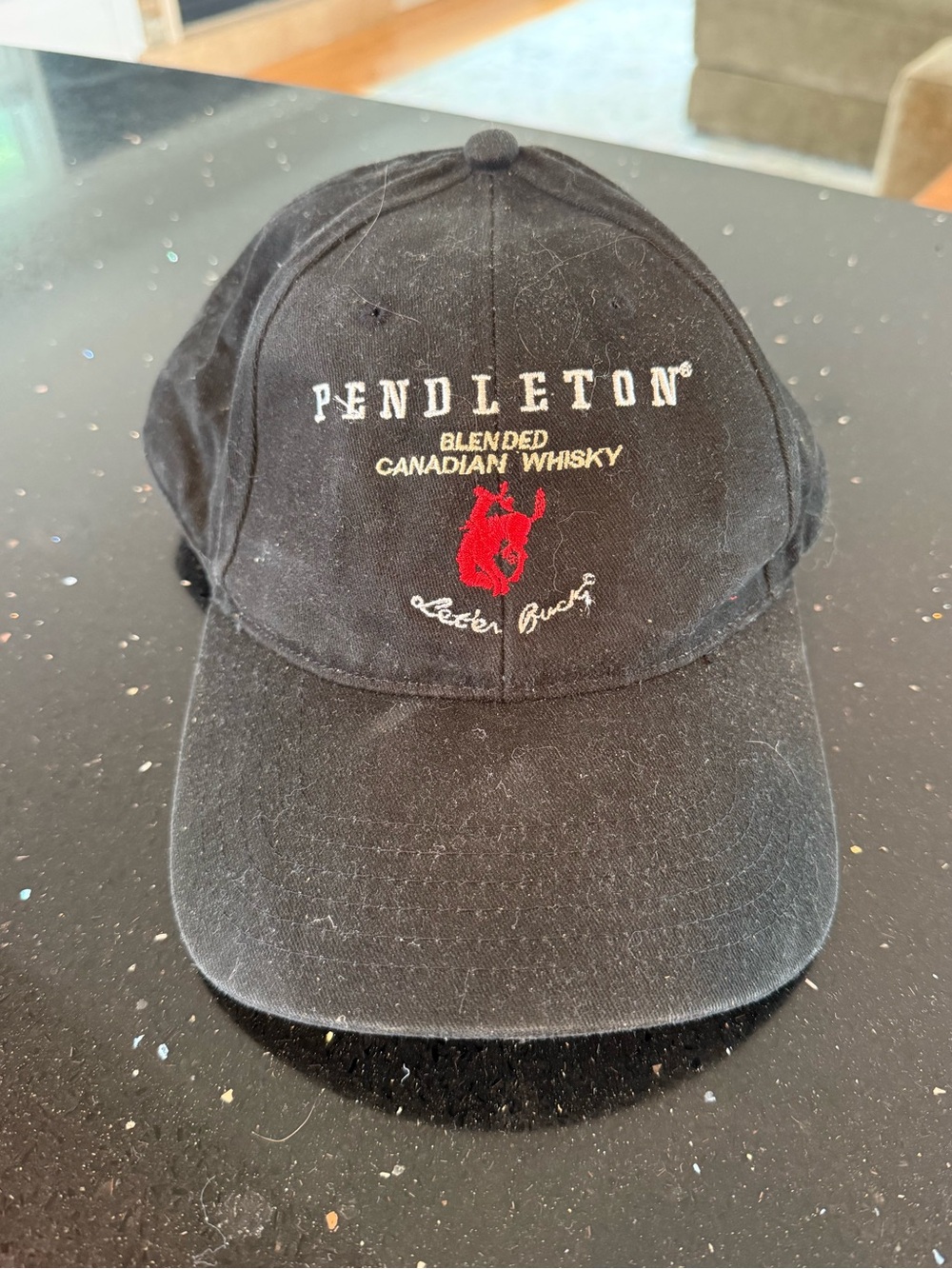 Pendleton Blended Canadian Whiskey Black Cap with Red Whiskey Emblem
